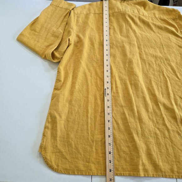 Levi's Relaxed Fit Shirt Mens L Mustard Yellow LS Cotton Buttons Pockets Western - Picture 7 of 16